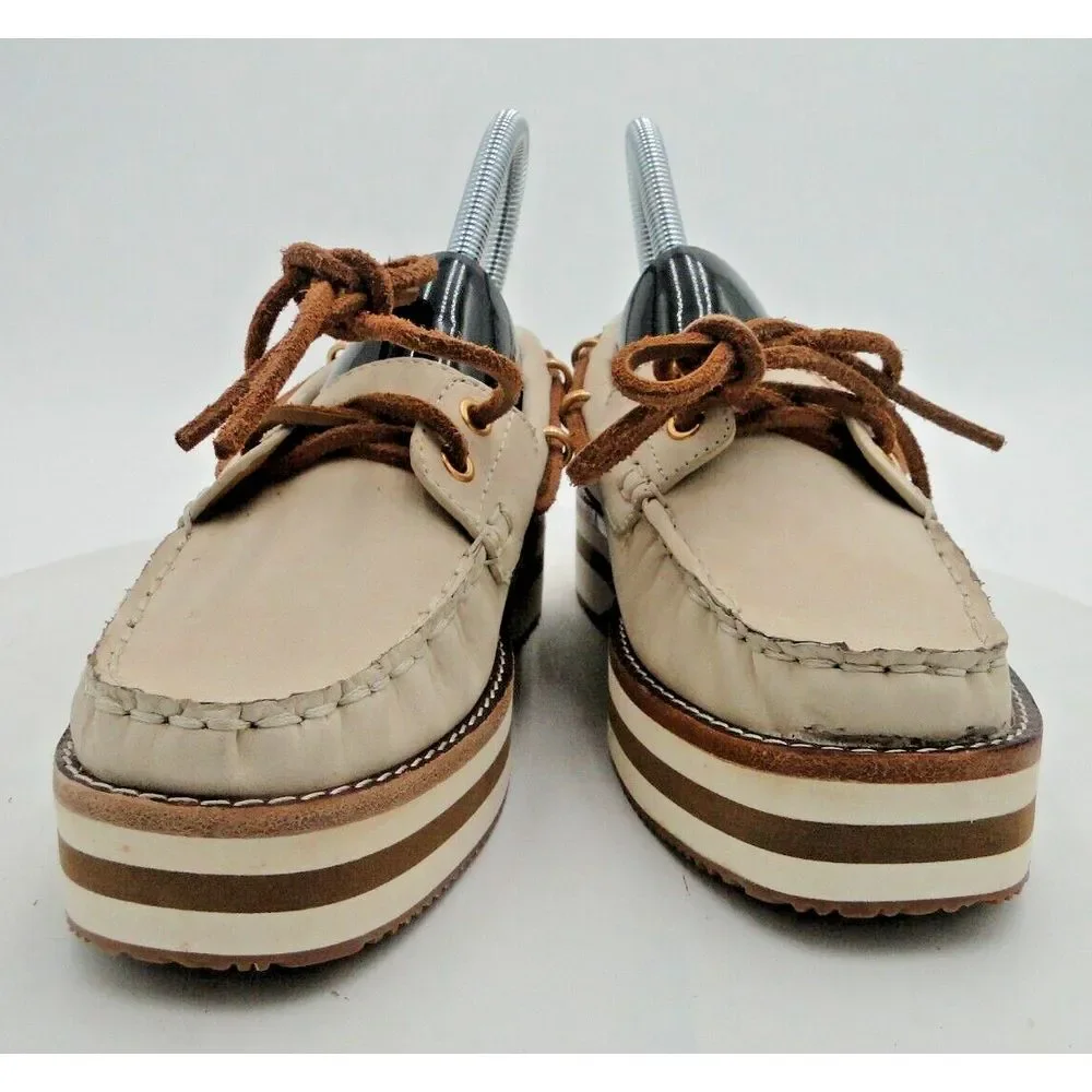 Tory Burch Joey Flat Form Boat Shoe Nubuck Comfort size‎ 5M